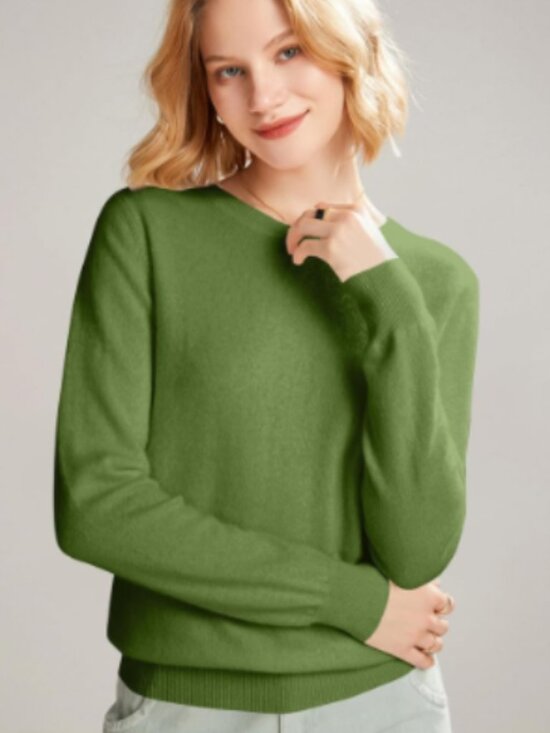 Charter Club Sweaters - Charter Club Womens Size L  2 Ply 100% Cashmere Green Pullover Sweater